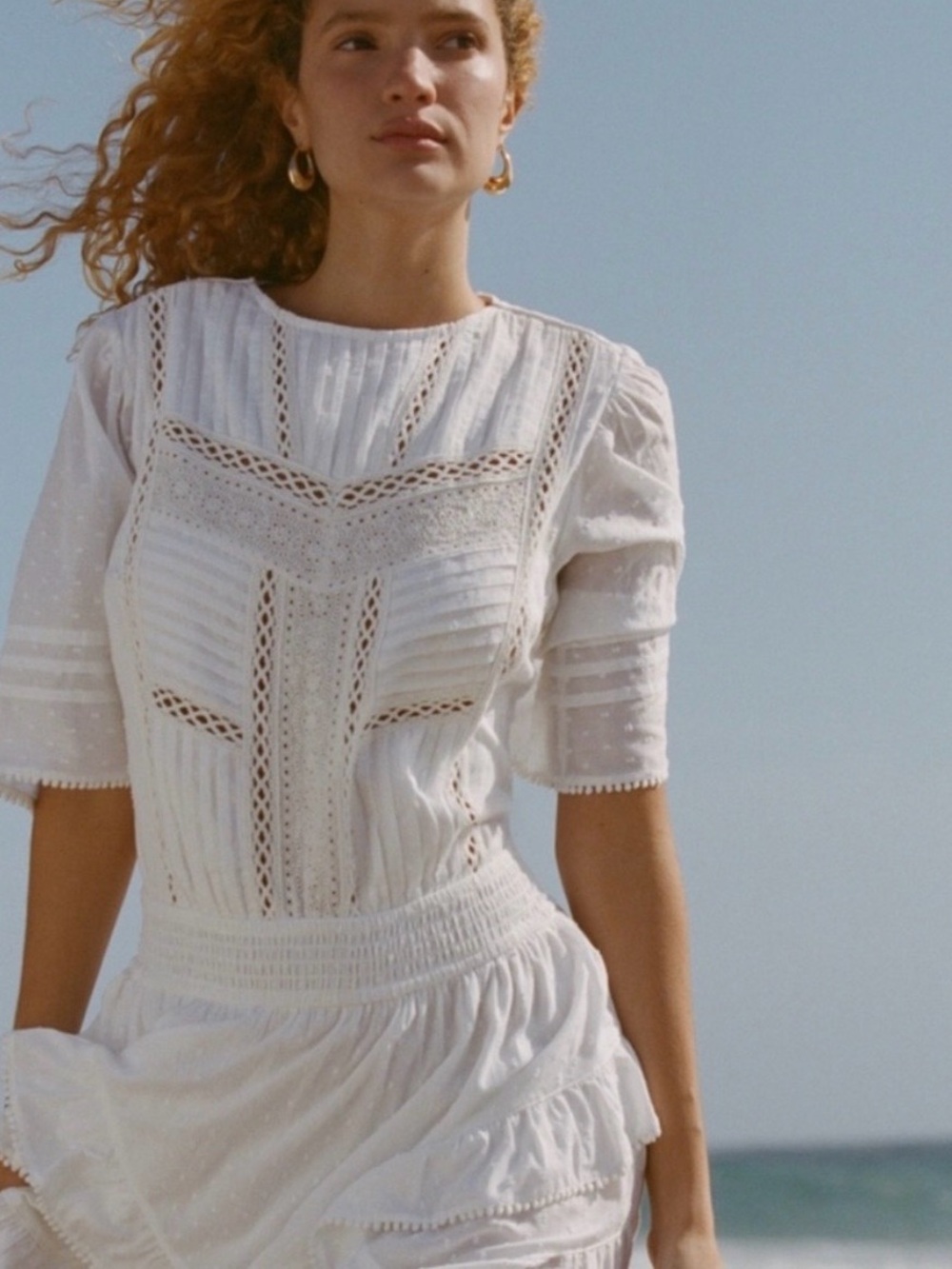 Abercrombie & Fitch White Eyelet Mini Dress